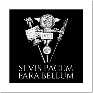 Latin Quote - Si Vis Pacem Para Bellum - Ancient Rome SPQR Posters and Art